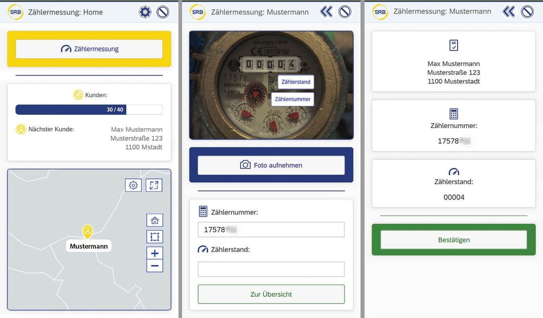 Screenshot Nutzeroberfläche
